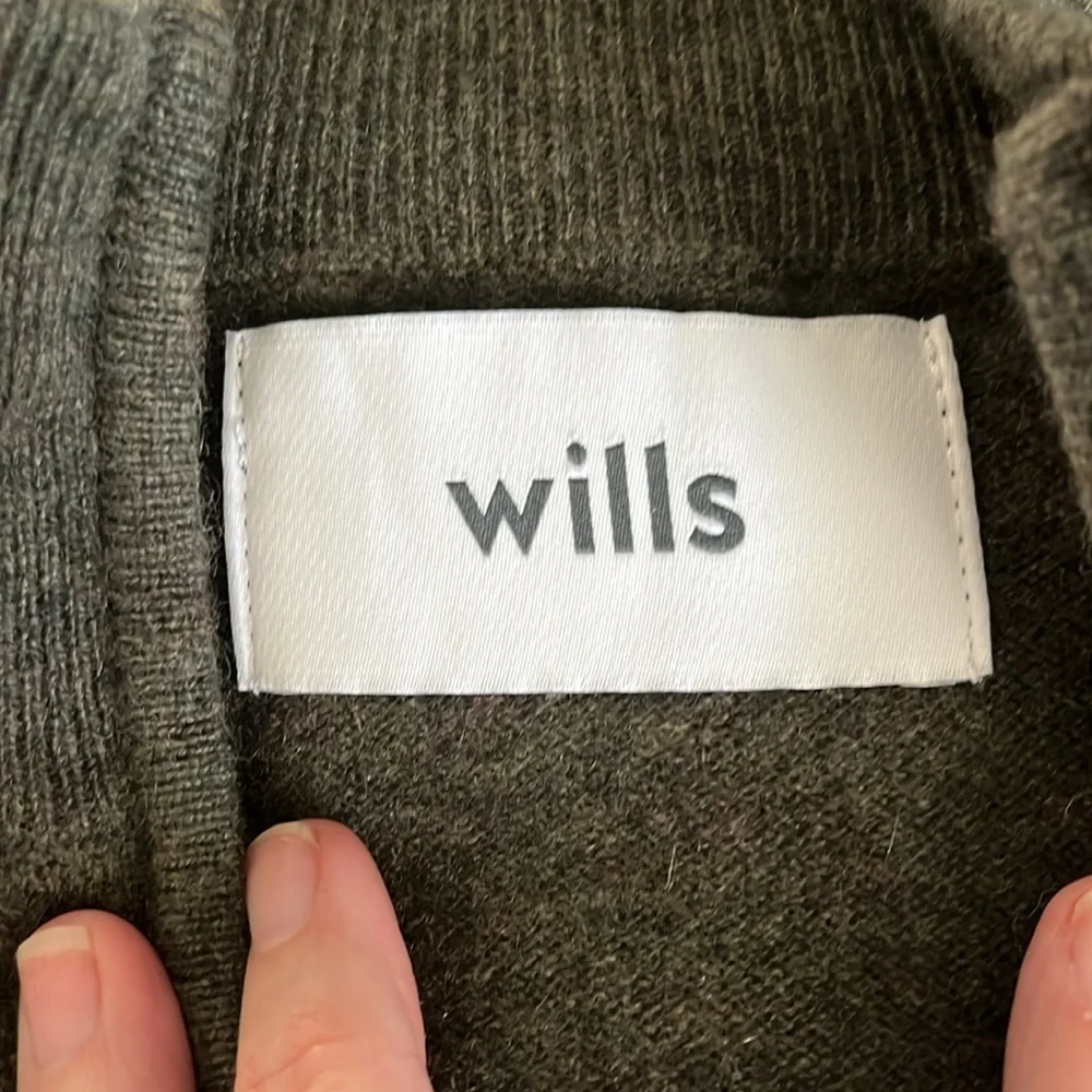 WILLS 100% Cashmere Olive Sweater